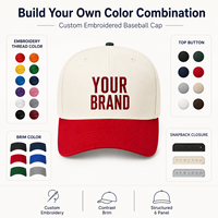 Gorra de Béisbol Personalizada con Logotipo Metálico, Estructurada de 6 Paneles, Visera en Contraste, Ajustable con Cierre a Presión, Venta al Por Mayor, Marca Privada, Estilo Urbano