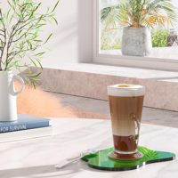 Sous-verre en acrylique irrégulier coloré sur mesure, imperméable, avec montage facile, surface polie, décoration d'intérieur, protection de table, support de tasse