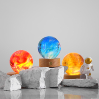 Lampe de nuit moderne en verre cristal 3D LED avec contrôle tactile USB, certifiée FCC, 30 000 heures, pour chambre d'enfants (garçons et filles), blanc chaud