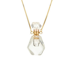 Collar con Colgante de Botella de <span class=keywords><strong>Perfume</strong></span> de Cristal al por Mayor para Aromaterapia con Aceites Esenciales y Piedra Natural - Product Image 3