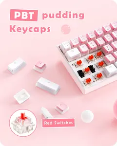Seenda 61 PBT Keycaps Mini mechanische Gaming-Tastatur mit anpassbaren programmier baren RGB-Tastatur mit Hintergrund beleuchtung