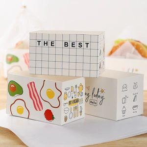 Boîte d'emballage carrée en papier kraft jetable, écologique, recyclable, imperméable, avec logo personnalisé, pour pâtisserie, desserts, sushis, aliments pour animaux de compagnie - Product Image 1