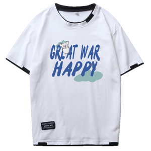 เสื้อยืดแขนสั้นผู้ชาย พิมพ์ลาย แฟชั่น ใส่สบาย ระบายอากาศได้ดี เหมาะสำหรับใส่ลำลองกลางแจ้ง ทรงหลวม ใส่ได้หลายโอกาส - Product Image 5
