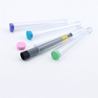 Accessoires pour fumeurs Tube d'emballage conique en plastique de 125 mm avec couvercle en silicone standard