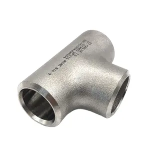 Seamless butt weld SCH40 connection 304l stainless steel pipe fitting lateral tee