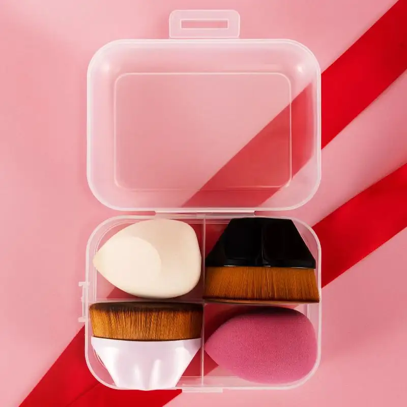 HMU Hexagon 2pcs 55 Magic Foundation Makeup Brushes And 2pcs Sponge Egg Set Makeup Sponge Set High Quality And Foundation Brush