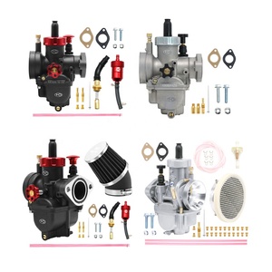 Nouveauté : Carburateur unique <span class=keywords><strong>17</strong></span>-28 mm Assy. Carburateur <span class=keywords><strong>de</strong></span> moto <span class=keywords><strong>de</strong></span> type B en PE sablé argent et noir pour moteurs 125-300cc - Product Image 2