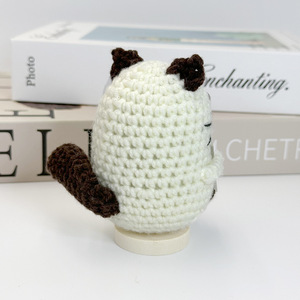 CLTF Oficina Decoración de Escritorio Creativo Dí<span class=keywords><strong>a</strong></span> de San Valentín Regalos de Cumpleaños Ganchillo Positivo Gato Siamés Muñeca para <span class=keywords><strong>Mejor</strong></span> <span class=keywords><strong>Amiga</strong></span> Novia - Product Image 4