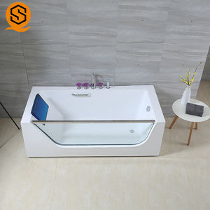 Shinestone Light Surf Massage Bain Cascade Acrylique Baignoires Autoportant Deux Personnes Hot Tube Extérieur Facile à Nettoyer - Product Image 4