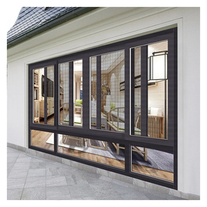 Dışa doğru veya içe doğru açılan fransız pencere çift camlı kanatlı pencere ile alüminyum açılır pencere - Product Image 1