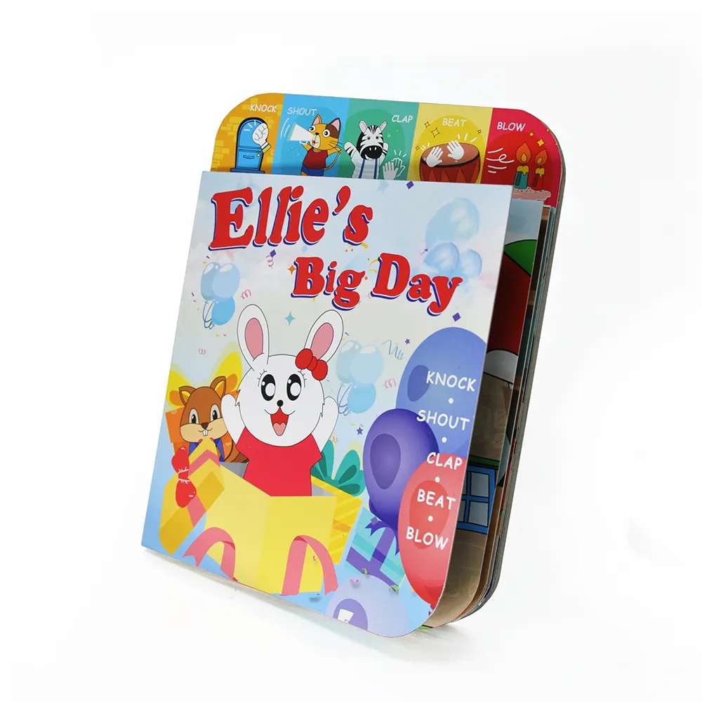 Children Baby Education Musical English Bunny Animal Sound Board Book Kids Audio Story Books