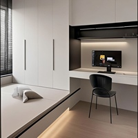 Lit intelligent multifonctionnel Tatami King Queen avec plateforme, lit moelleux avec rangement et haut-parleur musical