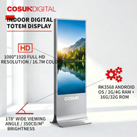 Écran LED numérique sur pied pour intérieur, haute luminosité, personnalisé, indice de protection IP65, fonctionnalité SDK pour la publicité en magasin de détail