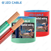 JZD UL83, cable THHN de 600V, 100m, chaqueta de nailon de PVC de cobre trenzado en rollo para cableado eléctrico de edificios de energía industrial