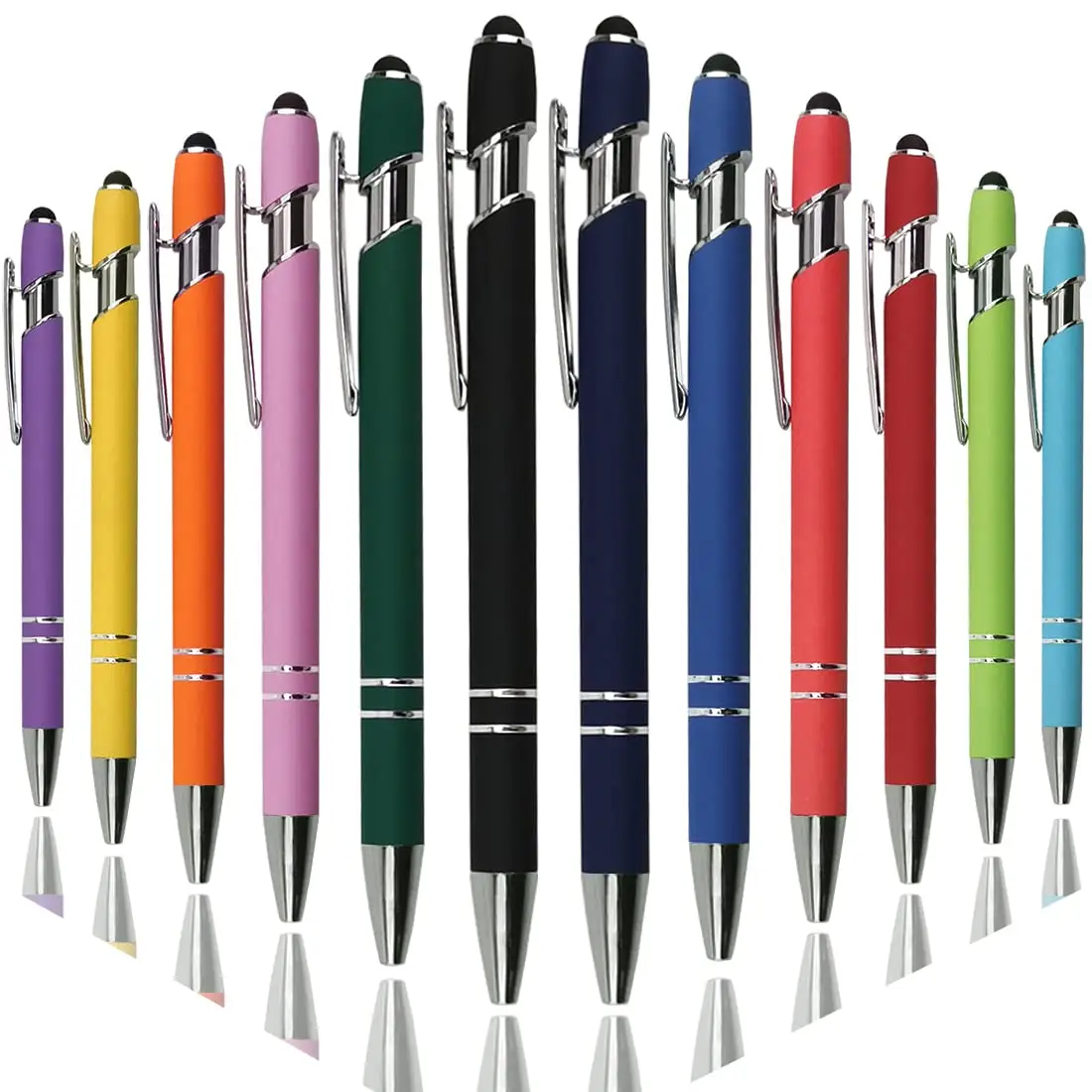 Bolígrafo de lujo de alta calidad, bolígrafos de tinta de Metal, estilo de prensa promocional, táctiles, Multicolor
