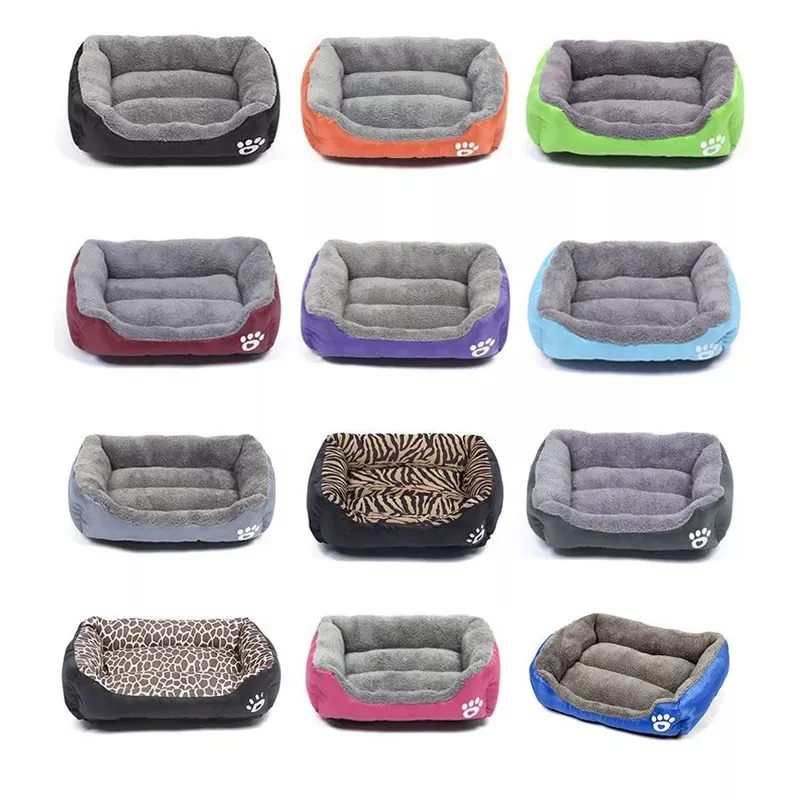 Toptan kış sıcak köpek halısı lüks kanepe küçük orta köpekler için ekose yatak çıkarılabilir yıkanabilir Pet köpek yatakları