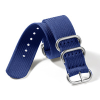 Bracelet de montre Lionorm Premium en nylon côtelé 20mm 22mm, durable, en tissu de ceinture de sécurité tissé, avec boucle brossée à 5 anneaux