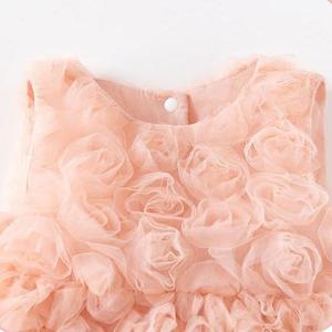 Vestito da principessa estivo <span class=keywords><strong>per</strong></span> ragazze grazioso gilet <span class=keywords><strong>all</strong></span>'<span class=keywords><strong>uncinetto</strong></span> vestito da rosa bambino di cento giorni vestito in magazzino - Product Image 4