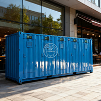 Toilette mobile en acier portable avec eau, salle de bain préfabriquée écologique pour le camping, le parc, l'utilisation en extérieur