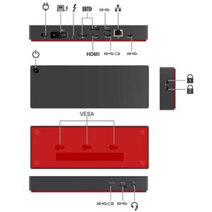40B00135 Universal <span class=keywords><strong>Dock</strong></span> <span class=keywords><strong>Thunderbolt</strong></span> 4 USB Hub Docking Station para computadora portátil en stock - Product Image 4