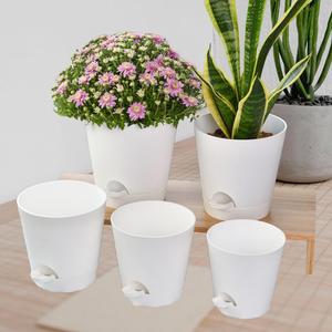 5 pezzi vasi quadrati smaltati ecologici per piante da giardino per interni ed esterni da giardino per interni ed esterni - Product Image 3