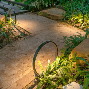 Lampe de jardin ronde extérieure à LED, étanche, en aluminium moulé sous pression, design géométrique abstrait, Tyh Cp7011 - Product Image 2