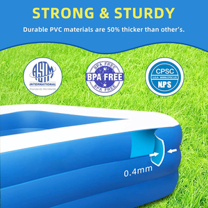 Hồ bơi bơm hơi PVC ngoài trời với kích thước tùy chỉnh cho gia đình Mùa hè vui vẻ sử dụng cắm trại & bãi biển Ngoài trời - Product Image 6