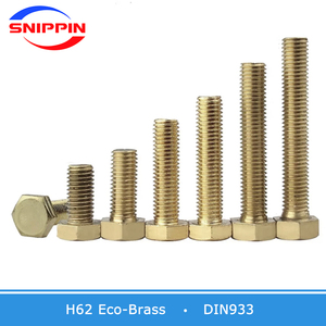 Nhà máy cung cấp M3 M4 M5 M6 M8 M10 M12 M16 Brass Metric chủ đề din933 đồng bên ngoài <span class=keywords><strong>Hex</strong></span> đầu bu lông bên ngoài hình lục giác đầu vít - Product Image 2