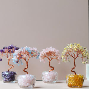 自然なUSBナイトライト彫刻クリスタルラッキーツリーフォーチュンツリー砂利ランプベッドサイド装飾愛をテーマにした室内装飾 - Product Image 5