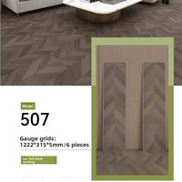 Revêtement de sol SPC en pierre-plastique, motif chevrons, sans formaldéhyde, écologique, étanche, système de pose par clic, design style parquet