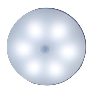 Luz LED de noche con carga USB y <span class=keywords><strong>Sensor</strong></span> de movimiento PIR, luz LED redonda para armario, lámpara de pared con ahorro de energía, iluminación para habitación de niños - Product Image 4