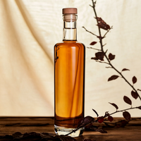 Bouteille en verre cristallin de qualité supérieure de 700 ml et 500 ml avec fond épaissi pour la vodka, le rhum, le whisky, spiritueux et liqueurs vides haut de gamme