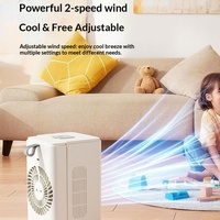 Ventilateur tour évaporatif silencieux avec humidificateur, commande tactile, alimentation USB/batterie