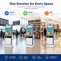 Kiosque de paiement interactif en libre-service pour intérieur, 21,5, 23 et 27 pouces, avec imprimante, écran tactile capacitif et SDK intégré pour la commande