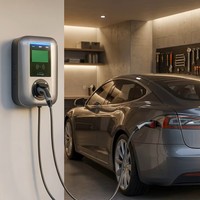 Nuevo Cargador de Pared para Vehículos Eléctricos con Protocolo Open Charge Point, 7kW-22kW AC, Carga Doméstica