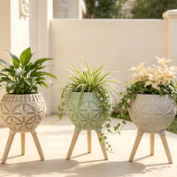 Pots à fleurs modernes minimalistes en fibre de verre, grands pots de sol d'extérieur et jardinières décoratives, adaptés aux foyers