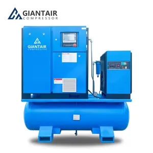 China 10 Hp 7.5kw Integrated High efficiency silent electric combined screw type air compressor