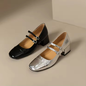 Zapatos de Tacón Bajo de Cuero con Diseño Calado, Cómodos, con Punta en Pico, Impermeables, Aptos para Hombres y Mujeres - Product Image 6