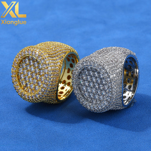 Anillo de Moissanita Redondo Estilo Hip Hop para Hombre, Plata de Ley 925, con Incrustaciones de Diamantes, Anillo Circular, Joyería Personalizada, Tallas de EE. UU. 7-10 - Product Image 5