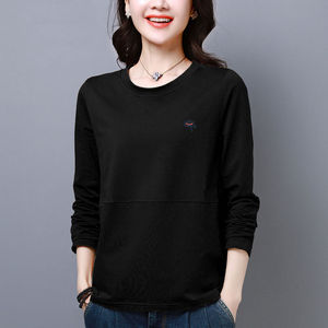 Plus Size Women's Korean Style Long Sleeve T-Shirt Loose Fit Slimming Base Layer Top For Chubby Women Autumn Wear - Product Image 4