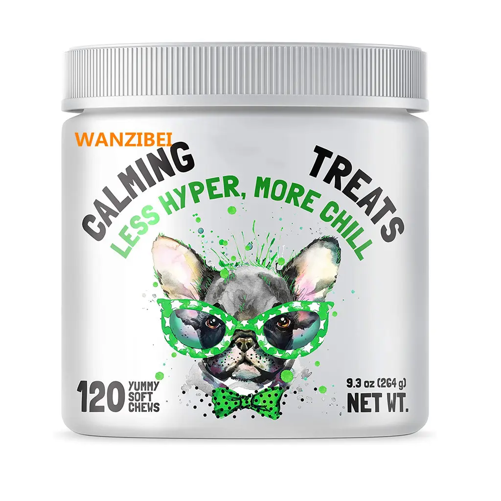 WANZIBEI-Private Label Organic Natural chews Calming Treats with Chamomile, Valerian Root For Dog Anxiety Relief