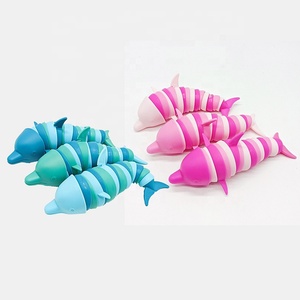 Giocattolo sensoriale Tik Tok lumaca di mare agitato agitato per lumaca squalo lumaca animale marino Poping per bambini articolato in 3d arcobaleno Fidget Slug giocattolo - Product Image 5