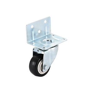 L-Shaped Corner Bracket TPE Swivel Caster With Brake 2 Inch Industrial Furniture Wheel Silent Wear Resistant - Product Image 4
