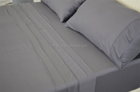 Parure de lit luxe en bambou 300TC, lot de draps en bambou comme draps en soie de mûrier Queen Size