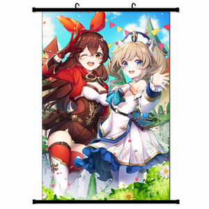 60*90cm 40*60cm 34 modèles japon bonne qualité <span class=keywords><strong>Genshin</strong></span> <span class=keywords><strong>Impact</strong></span> peintures suspendus tissu affiche mur défilement affiche - Product Image 1
