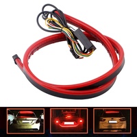 Bande lumineuse LED RGB pour voiture, 1 m, feu de freinage supplémentaire, feu arrière d'avertissement, troisième feu de freinage, feu stop surélevé