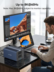กล่องใส่ฮาร์ดดิสก์แบบไฮบริด Acasis 40Gbps 4 ช่อง (2 + 2 SSD) รองรับ M.2 SSD SATA 40Gbps - Product Image 2