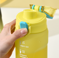 Leejo 750ML Plastique Tritan PETG Cool Sans BPA DUO Drinking Lock Bouteille d'eau à échelle portable pour le camping