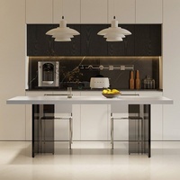 Italienischer Minimalistischer Stil Acrylplatte Hängender Esstisch Familien High-End Rechteckig Modernes Heim-Design 2024 Neuer Stil