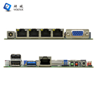 Carte mère avec processeur Intel Celeron J4125 DDR4 SATA Linux Ubuntu 4 LAN RJ45 Pare-feu Serveur Routeur Carte mère industrielle